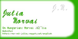 julia morvai business card